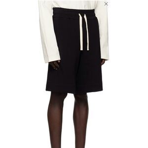 Jil Sander Drawstring Oversized Bermuda Cotton Shorts in Navy XL  NWOT